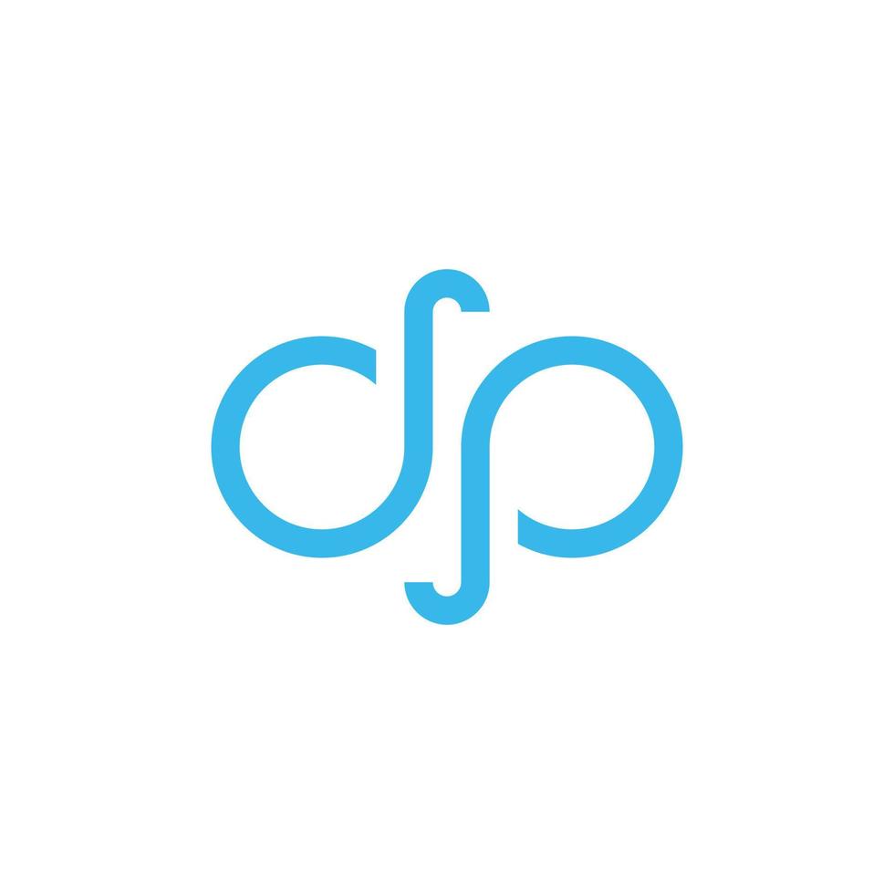 DP or PD letter logo design template vector