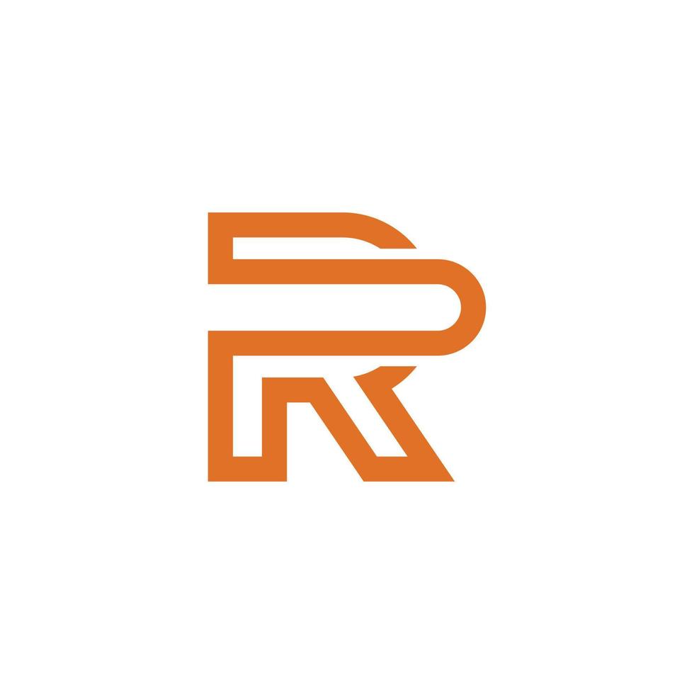 Initial letter R initial logo design concept. vector