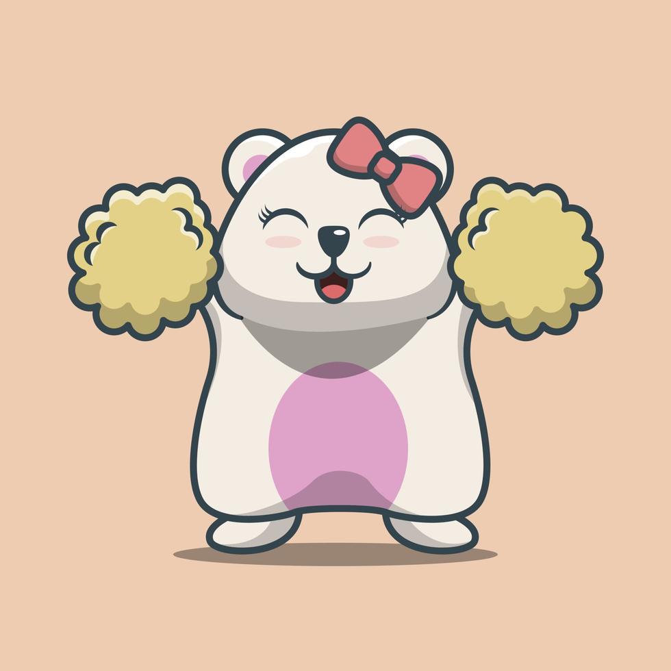 Cute Animal Hamster Cheerleaders Illustration vector