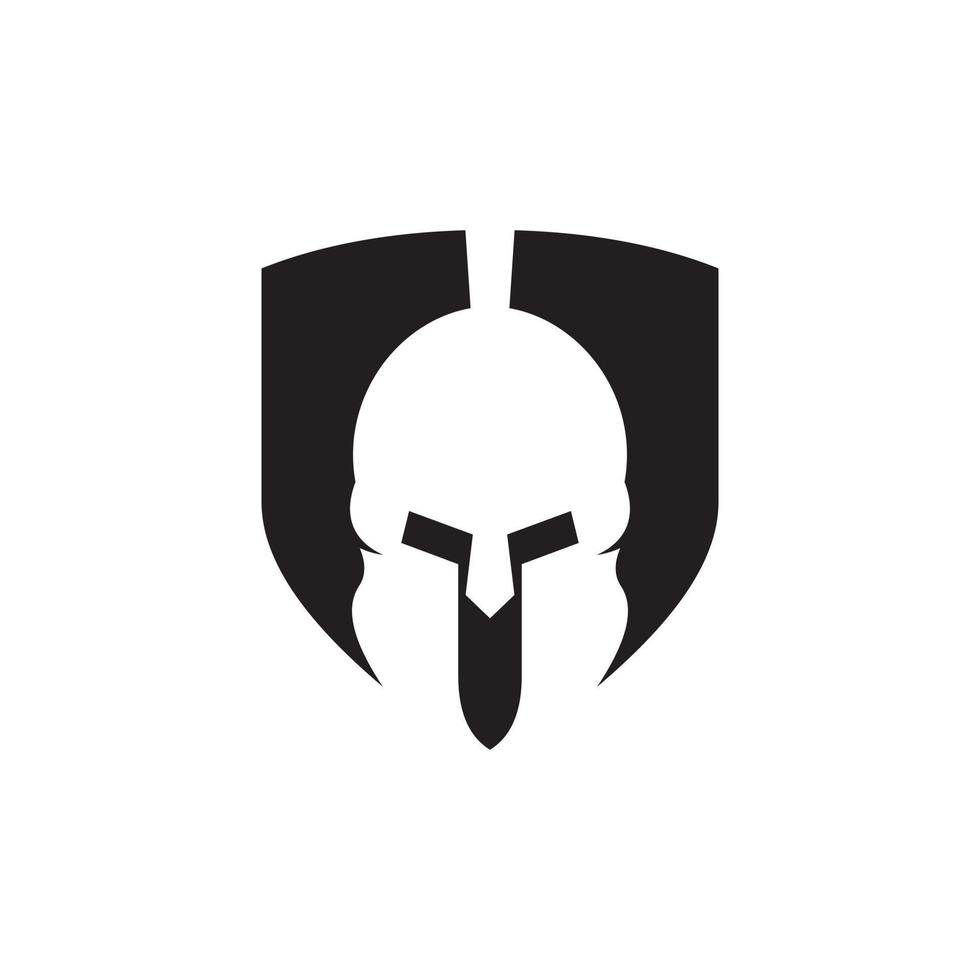 Spartan warrior logo template design, icon spartan, helmet spartan. vector
