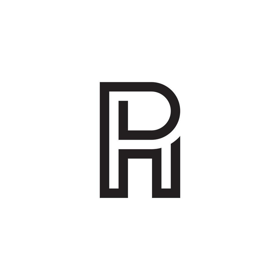 vector de plantilla de diseño de logotipo de letra ph o hp
