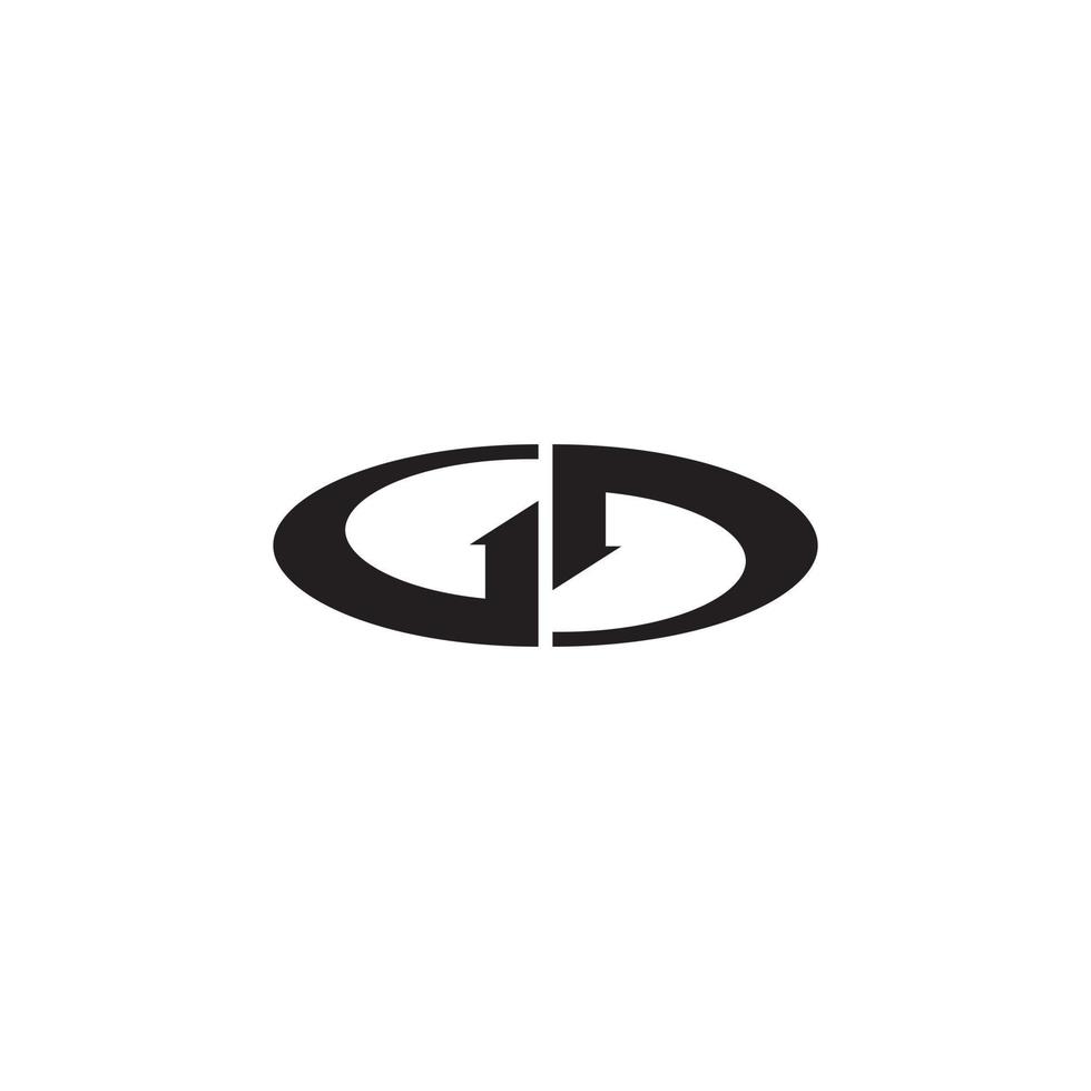 vector de diseño de logotipo de letra inicial gd o dg.