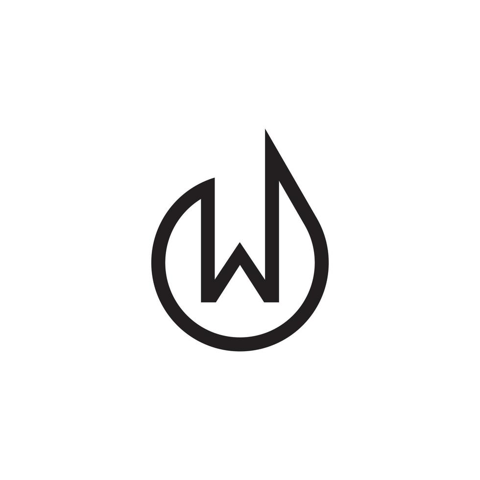 Initial letter W logo design vector template