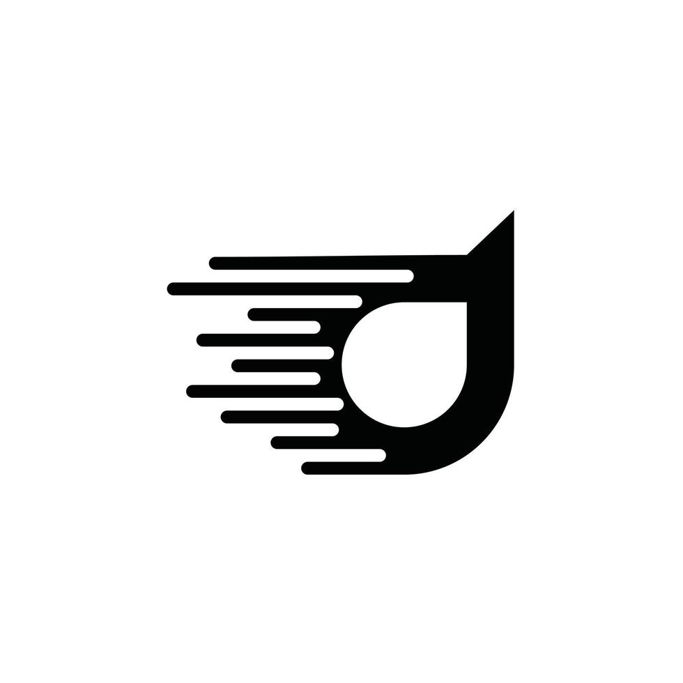 Letter D logo technology vector logo design.