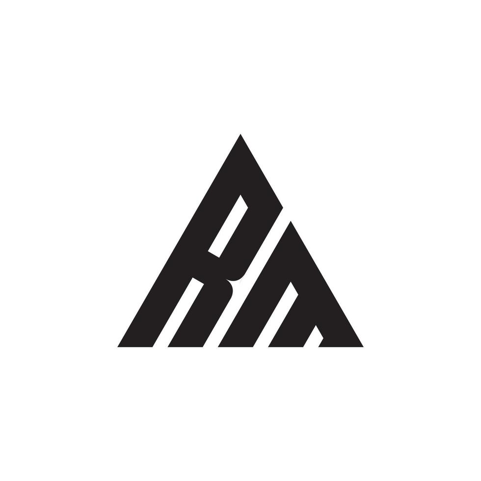 RM or MR initial letter logo design vector