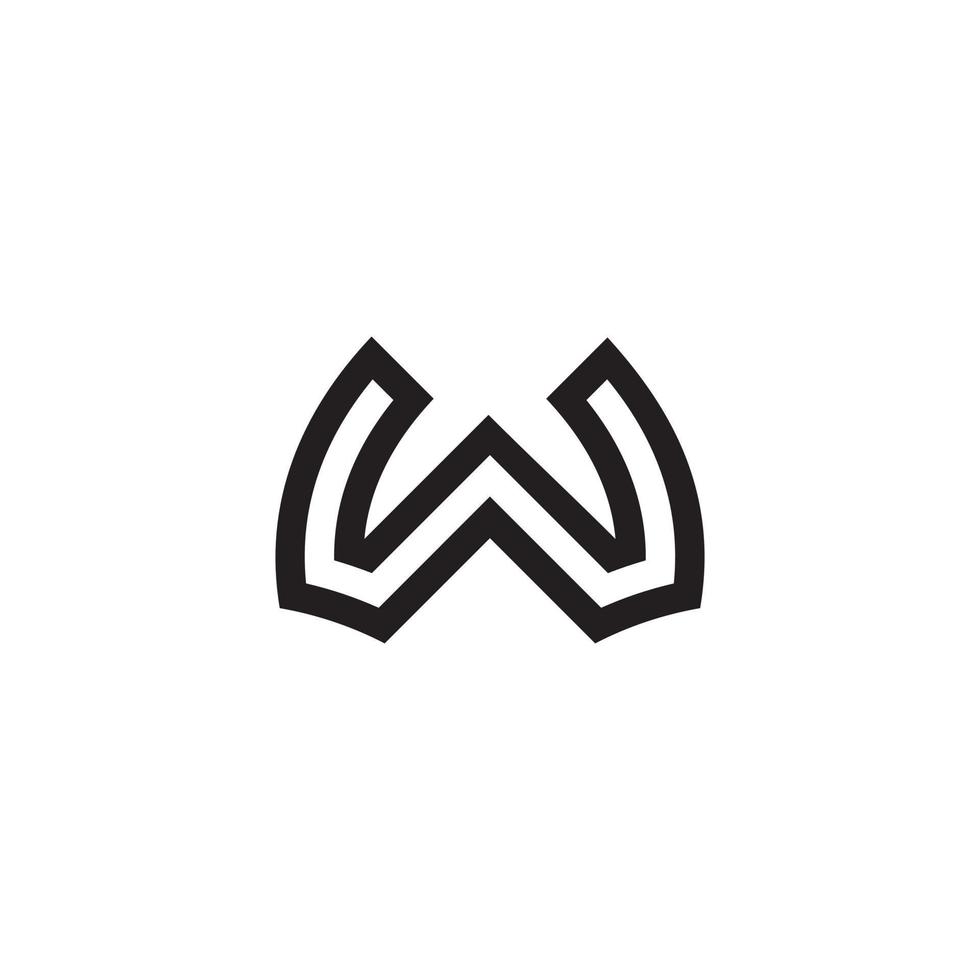 plantilla de vector de diseño de logotipo de letra inicial w.