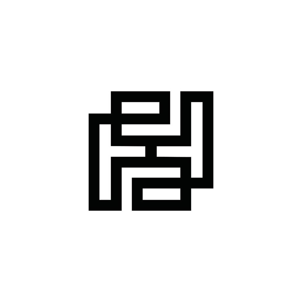 FF or F initial letter logo design vector