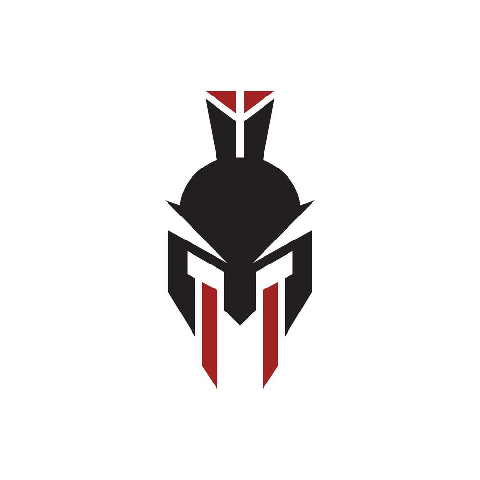 Head spartan vector logo design concept