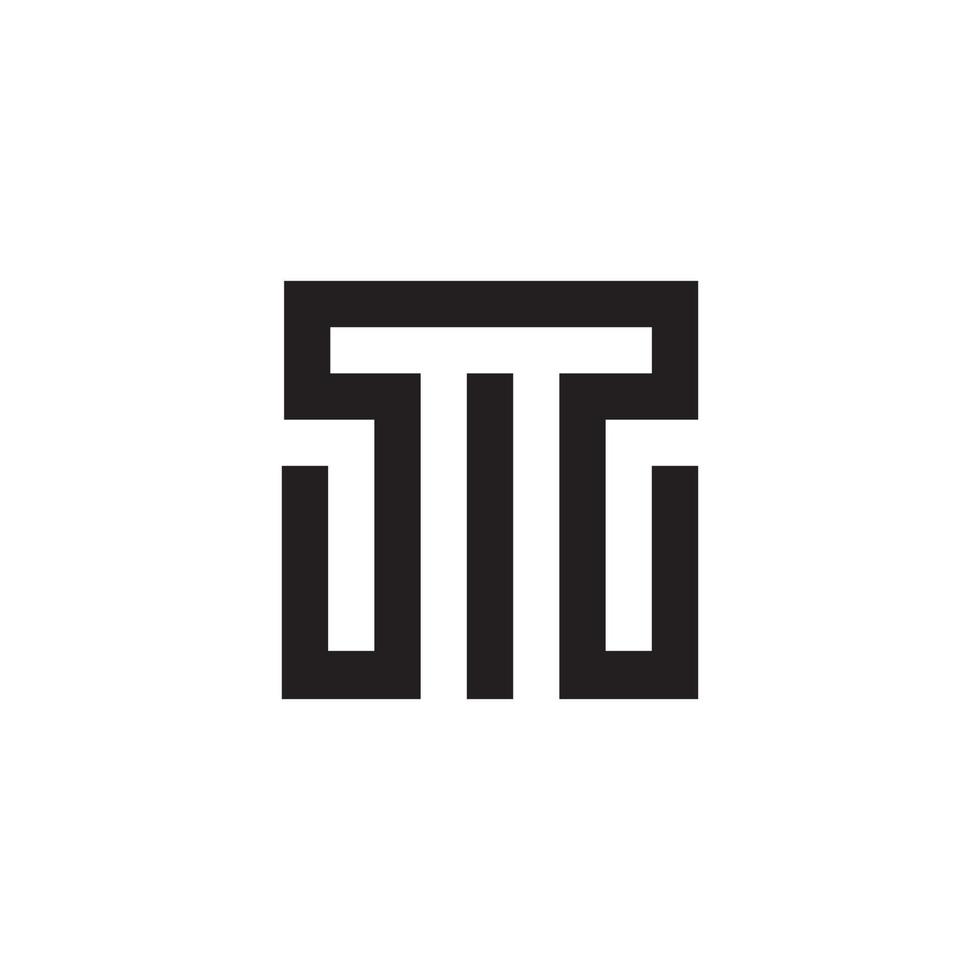 vector de diseño de logotipo de letra inicial t o tt.