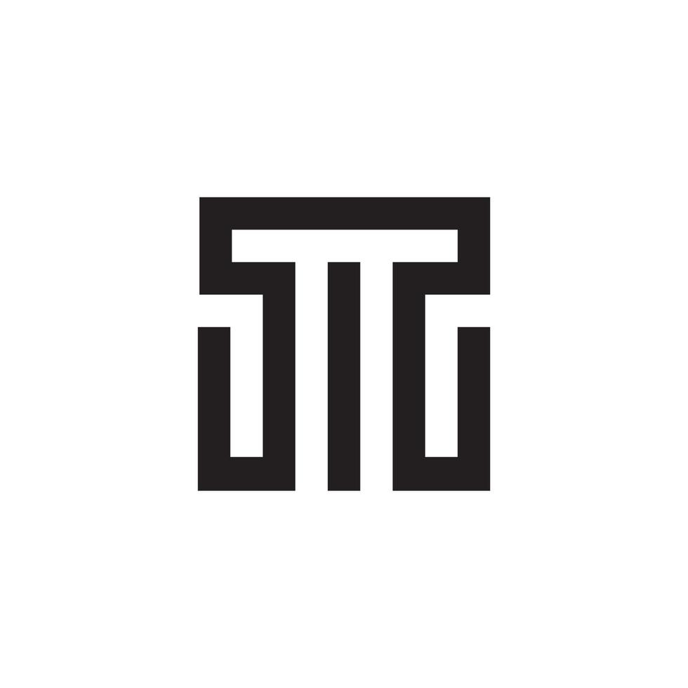 T or TT initial letter logo design vector. vector