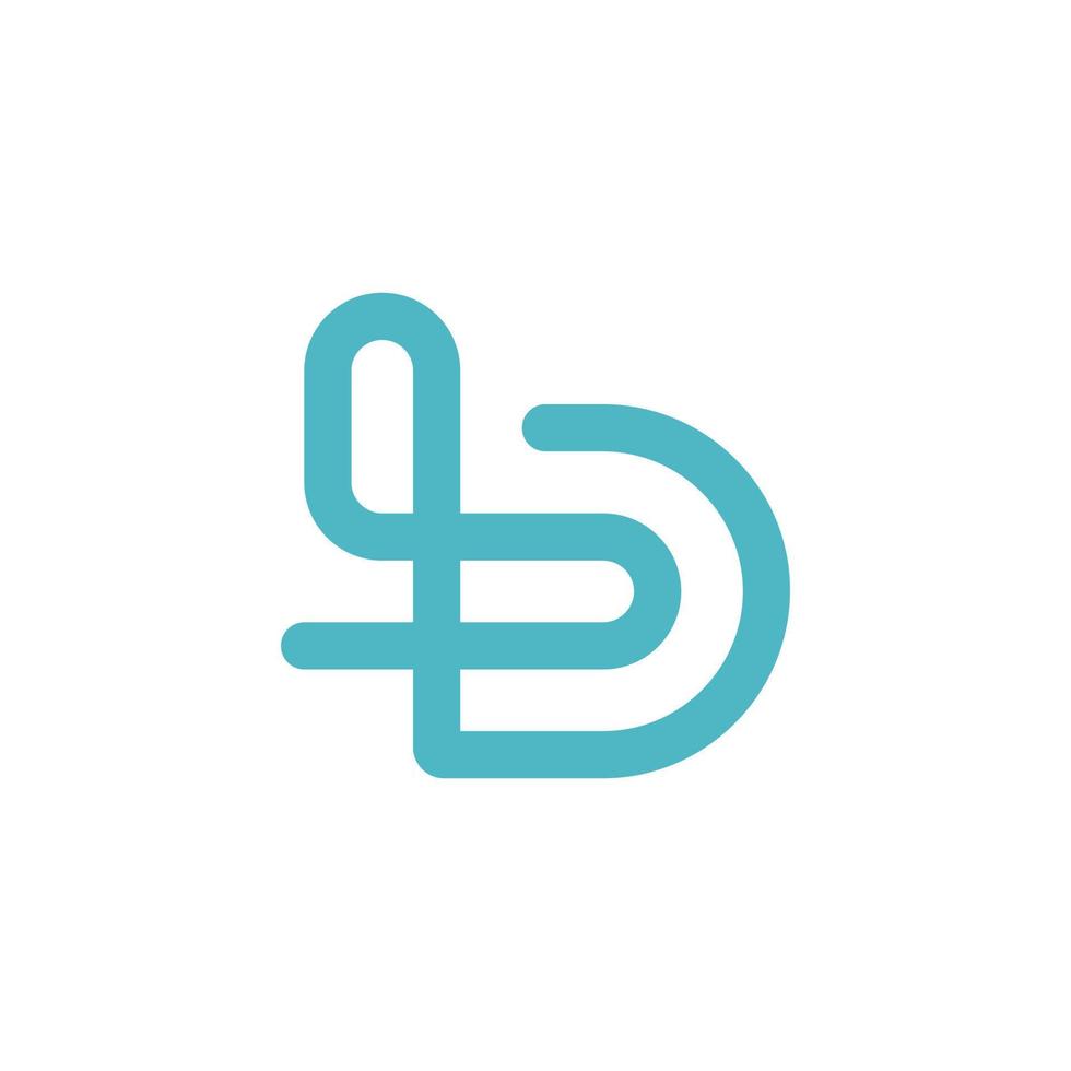 B or BB initial letter logo design vector. vector