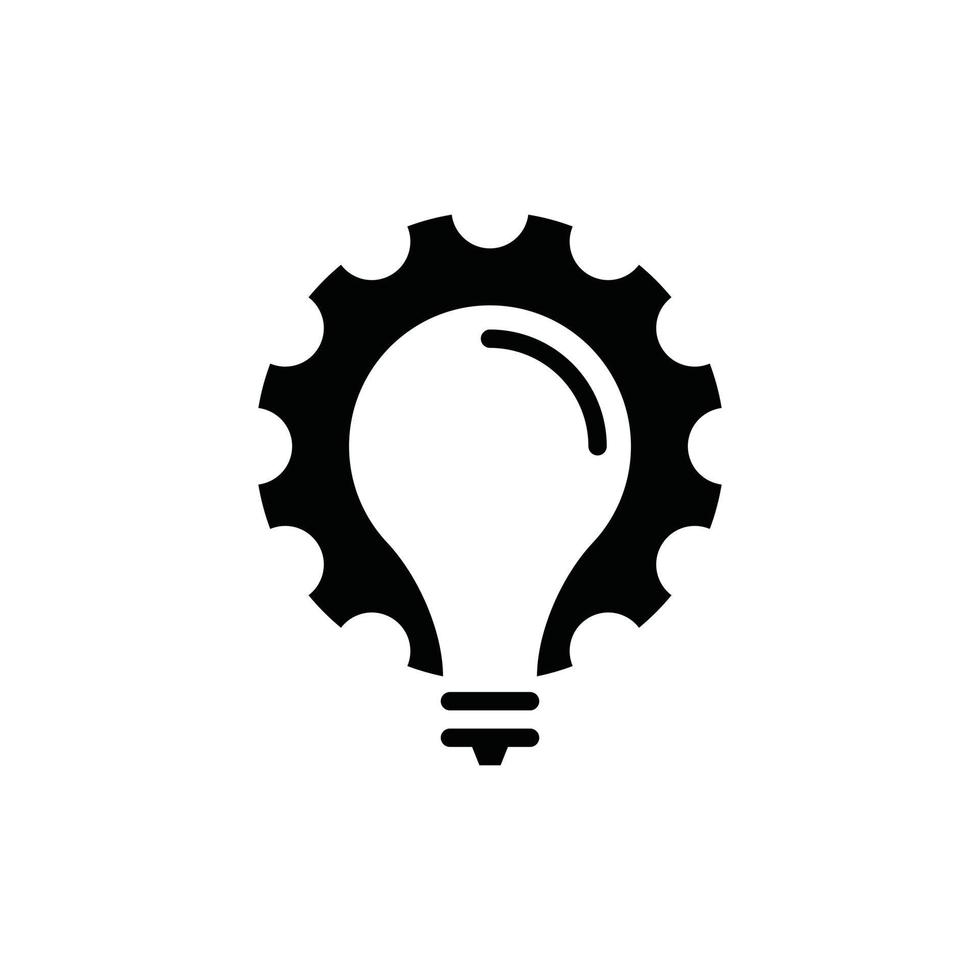 Gear bulb logo vector icon design template