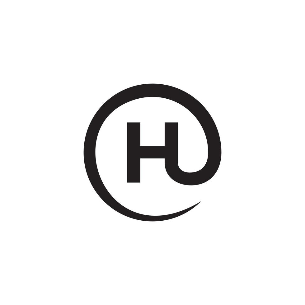 concepto de diseño del logotipo vectorial de la letra inicial h. vector