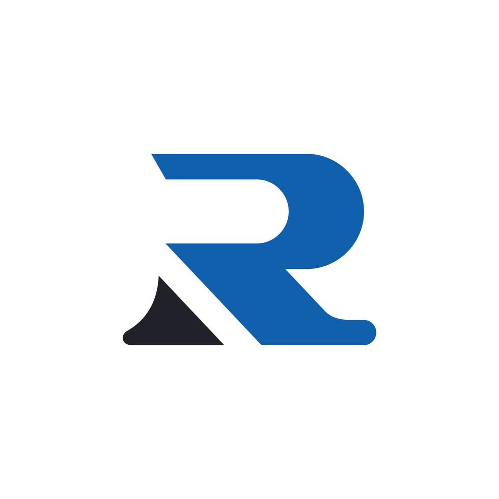concepto de diseño de logotipo de vector de letra inicial r