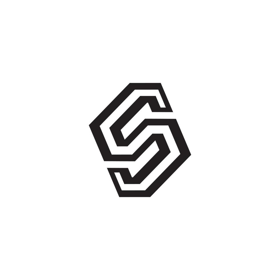 S or SS initial letter logo design vector. vector