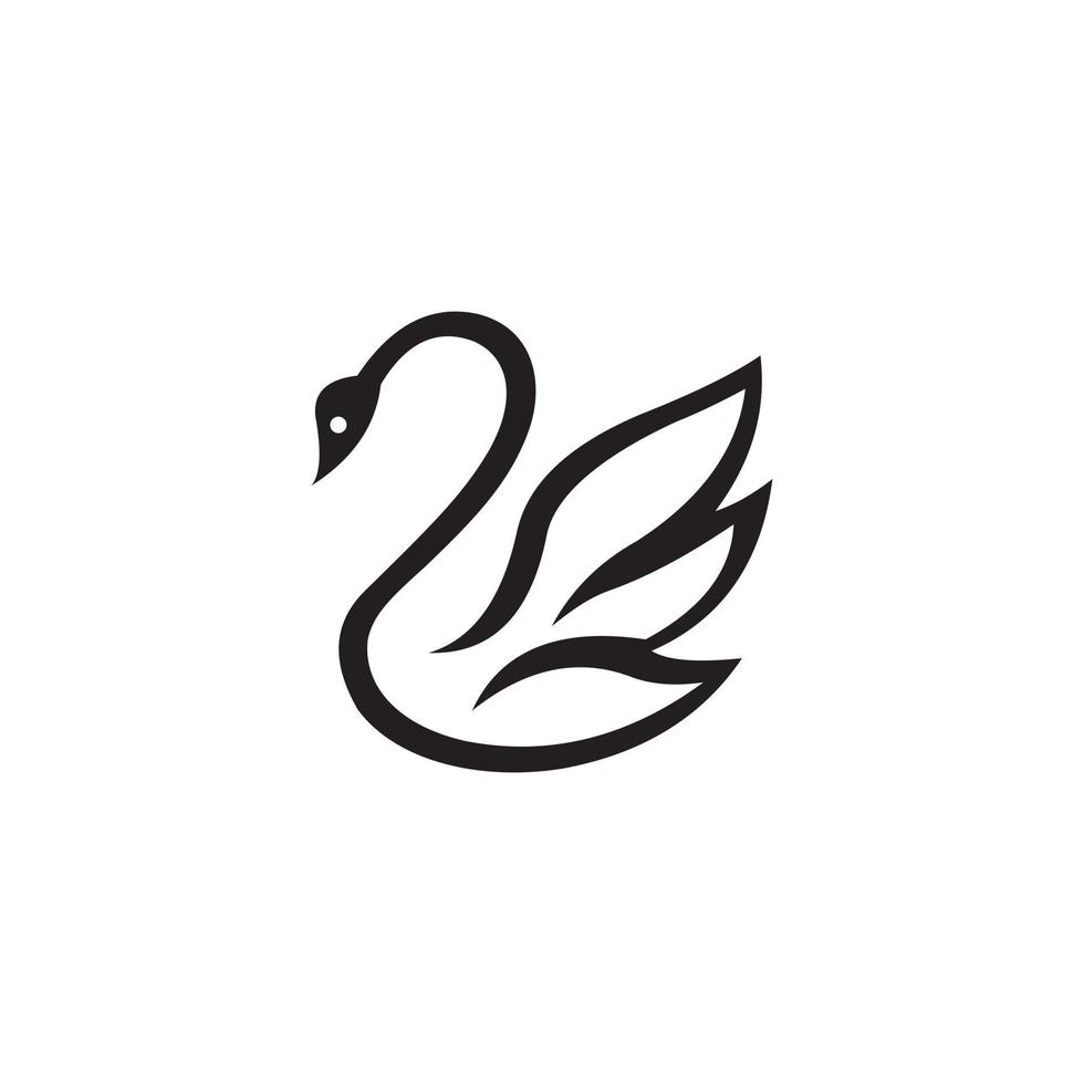 Swan logo design vector concept. Swan icon