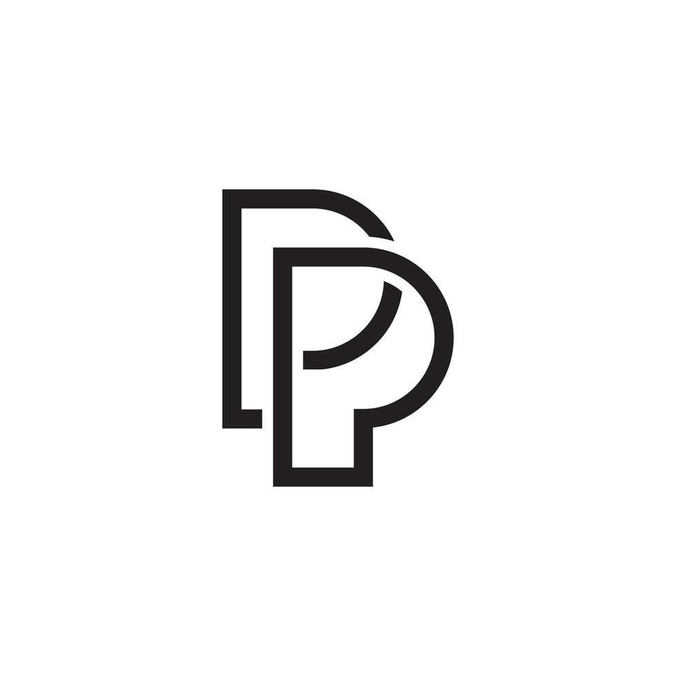 PP or P initial letter logo design vector. vector