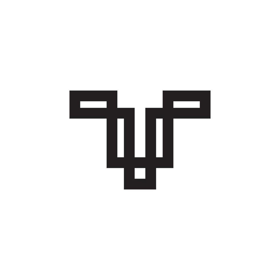 vector de diseño de logotipo de letra inicial t o tt.