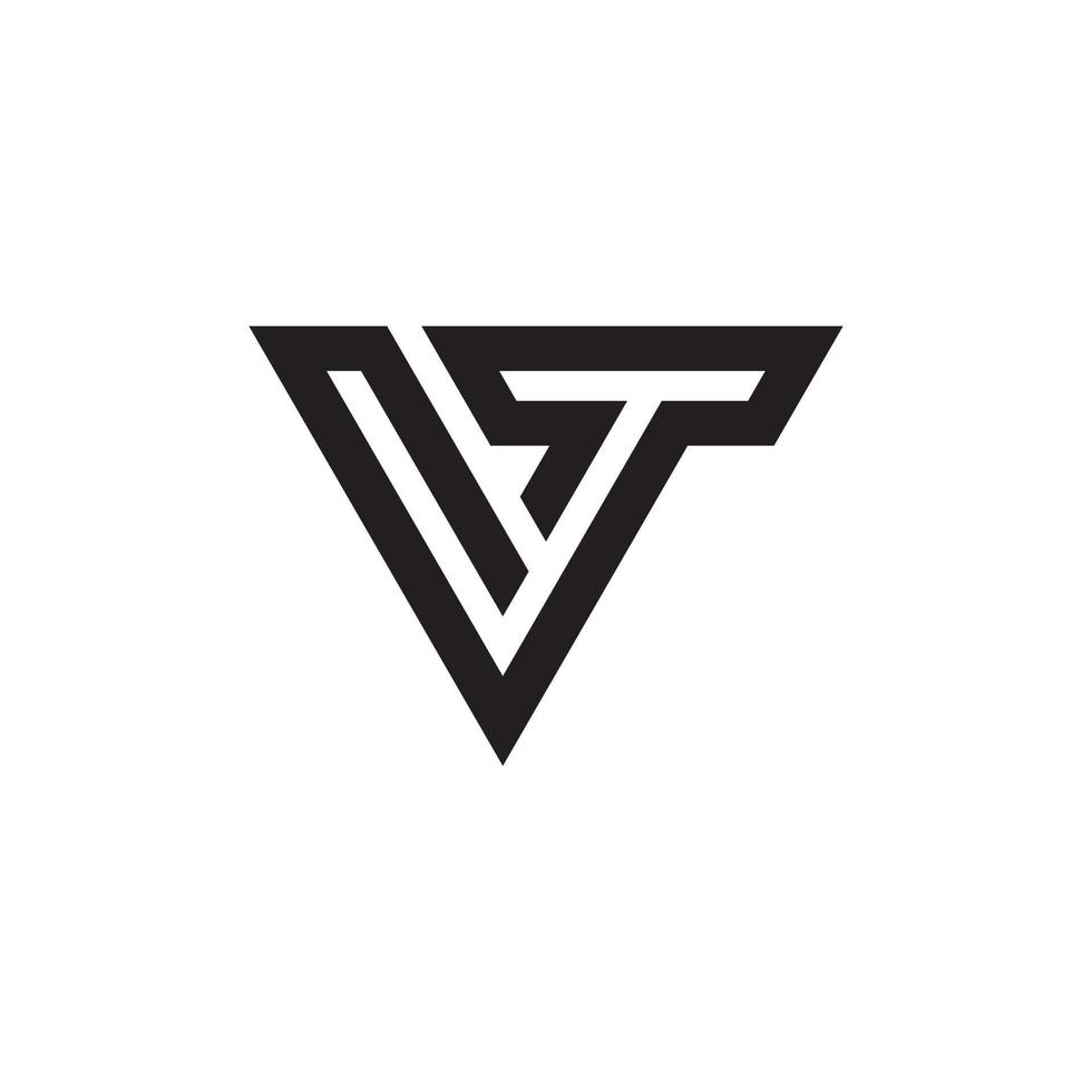 vector de diseño de logotipo de letra inicial vt o tv.