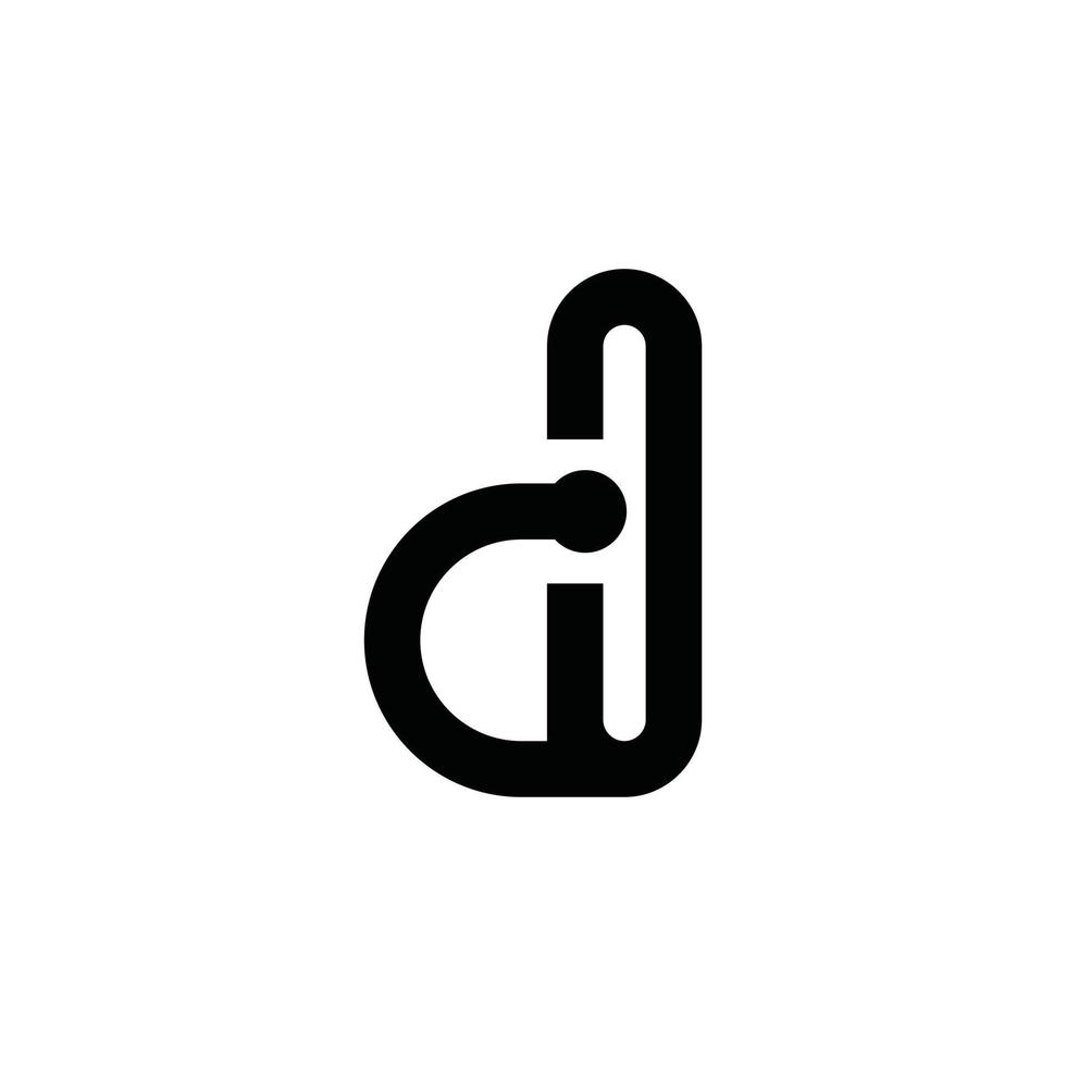 plantilla de vector de diseño de logotipo de letra inicial d.