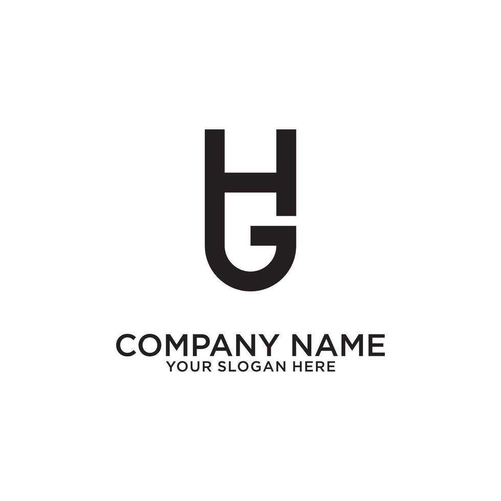 HG or GH initial letter logo design vector. vector