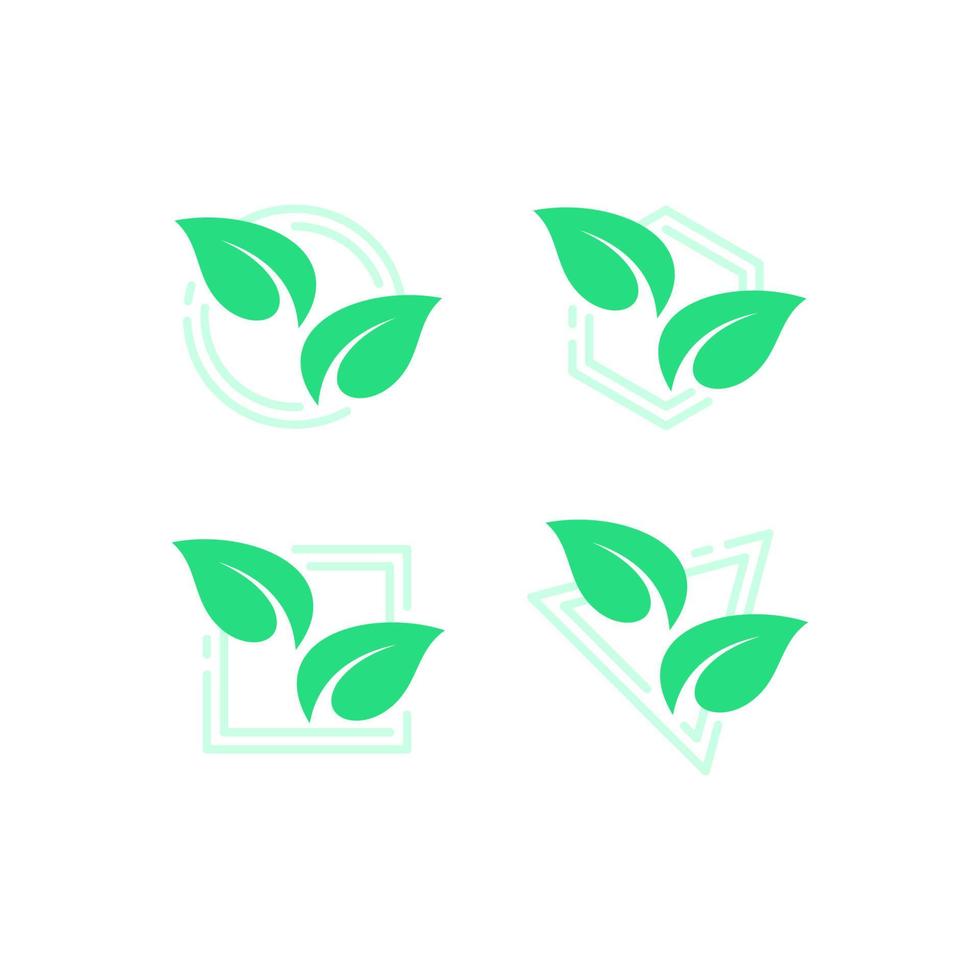 Vector graphic of leaf logo design template