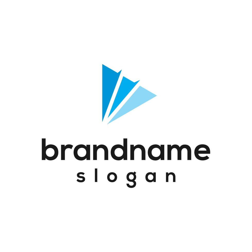 Vector graphic of play media logo design template