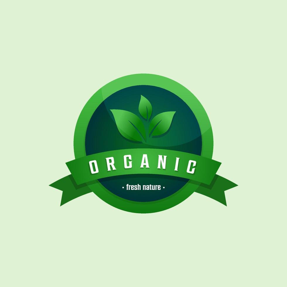 Vector graphic of organic label logo design template