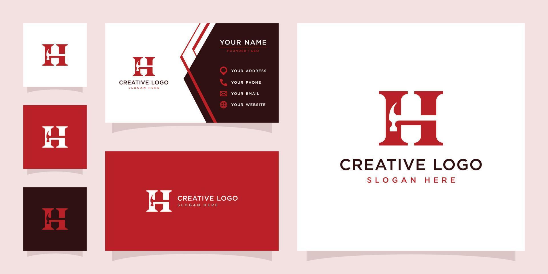 Vector graphic of hammer logo design template