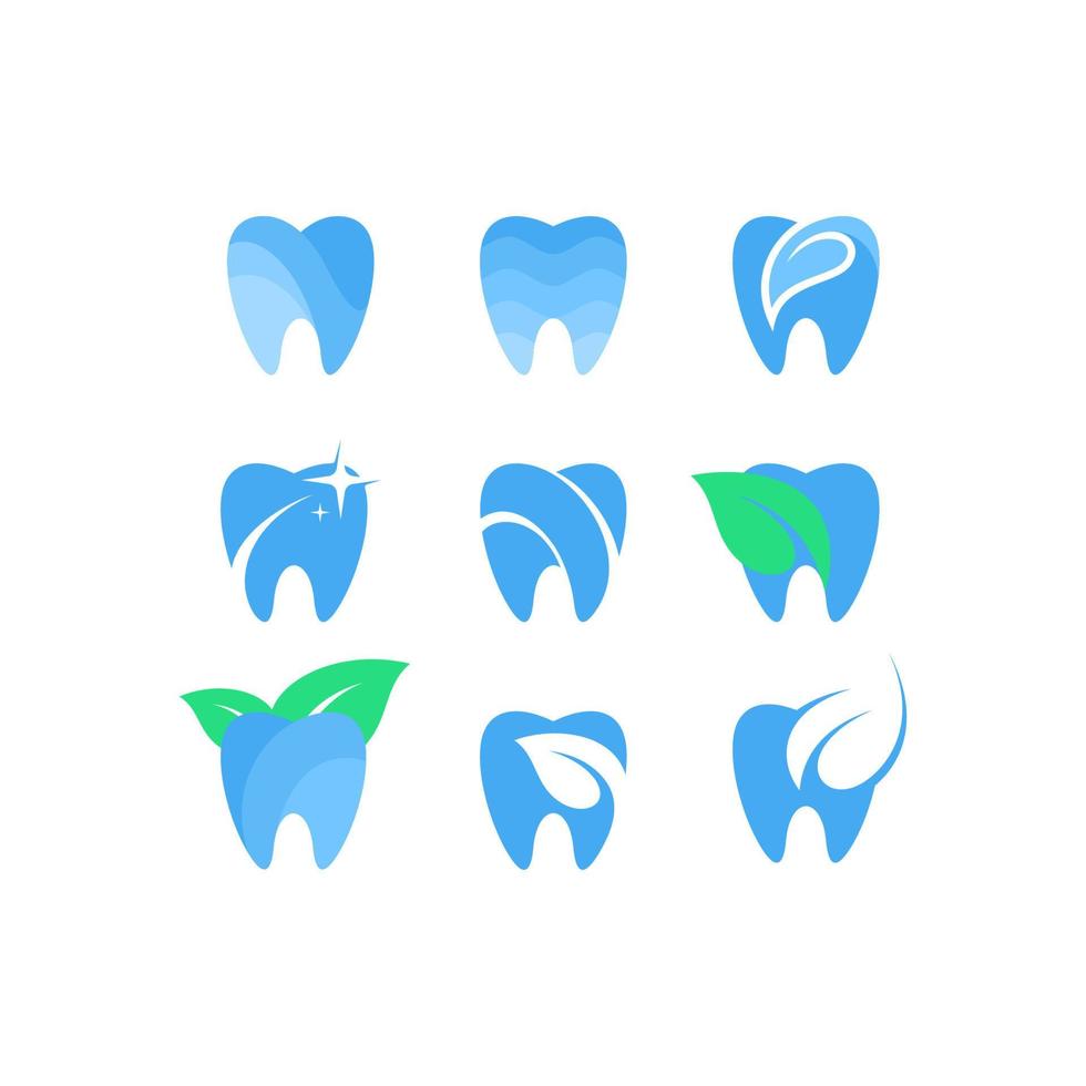 Vector graphic set of dental logo design template