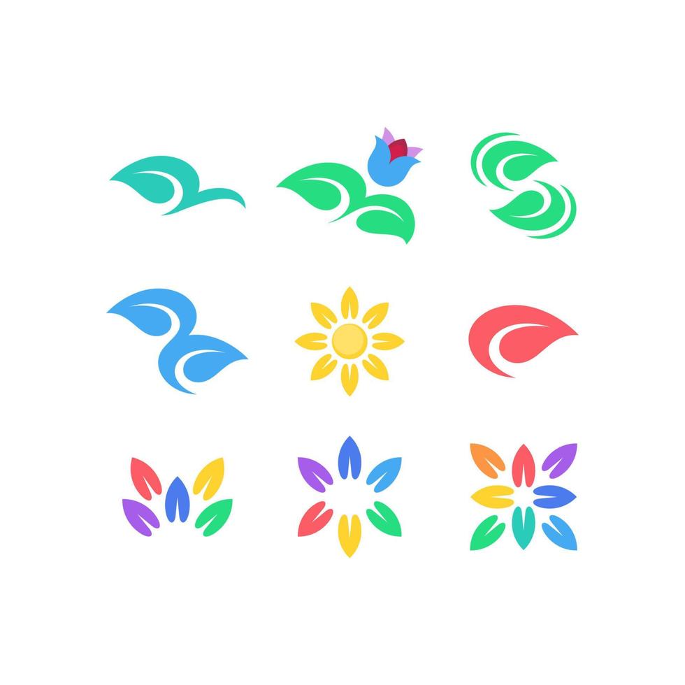 Vector graphic of leaf logo design template