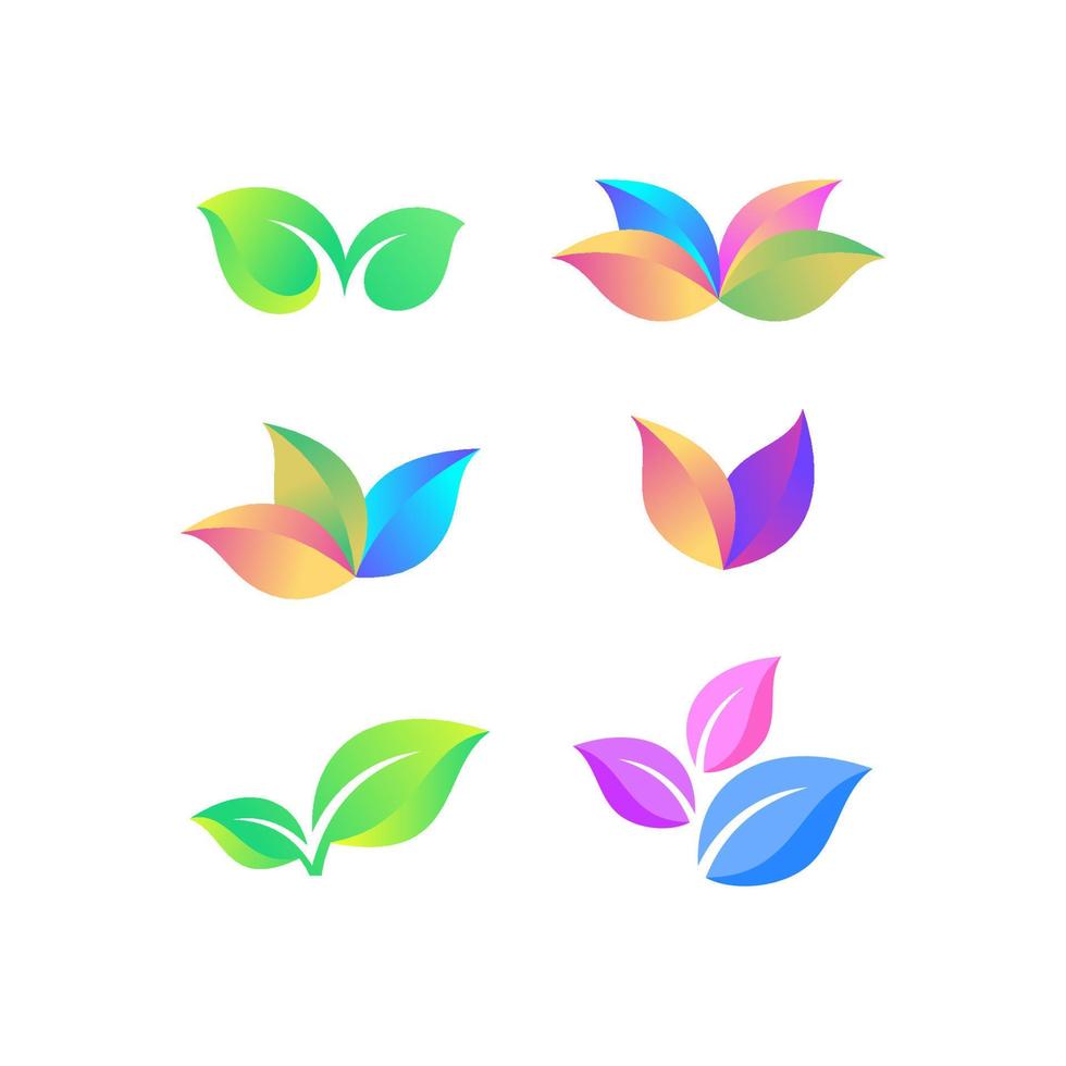 Vector graphic of leaf logo design template