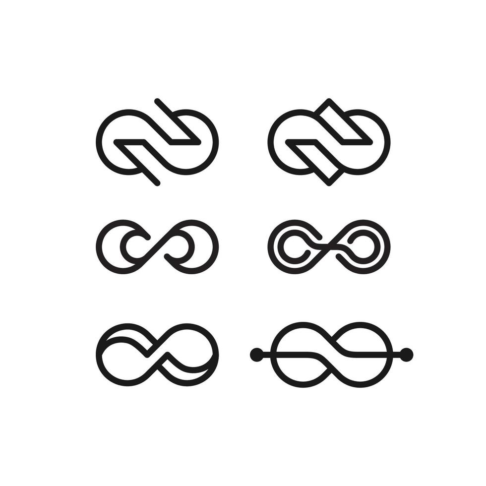 gráfico vectorial de la plantilla de diseño de logotipo infinito vector
