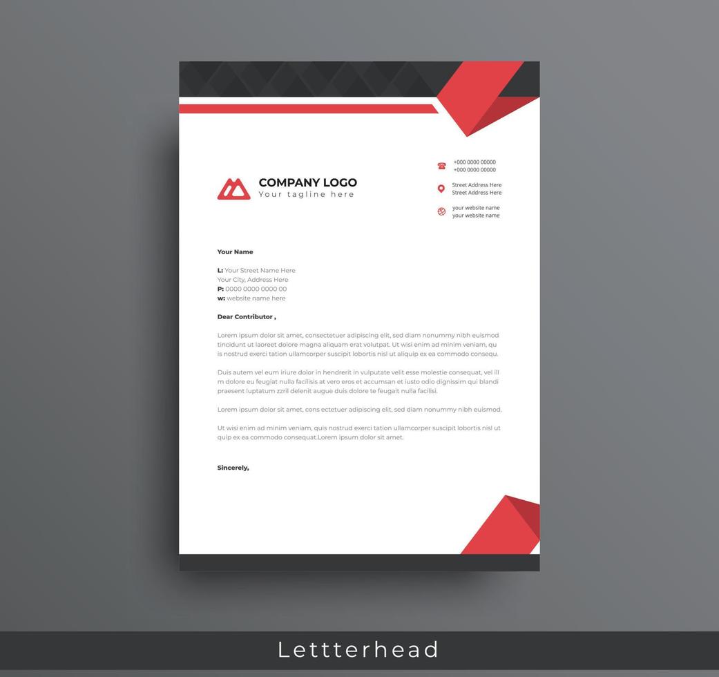 Modern Creative and Clean business style letterhead Design of your corporate project design. set to print with vector illustration. Business letterhead bundle.