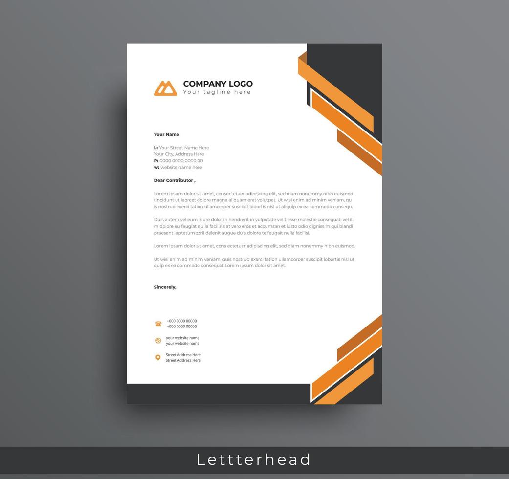 Modern Creative and Clean business style letterhead Design of your corporate project design. set to print with vector illustration. Business letterhead bundle.