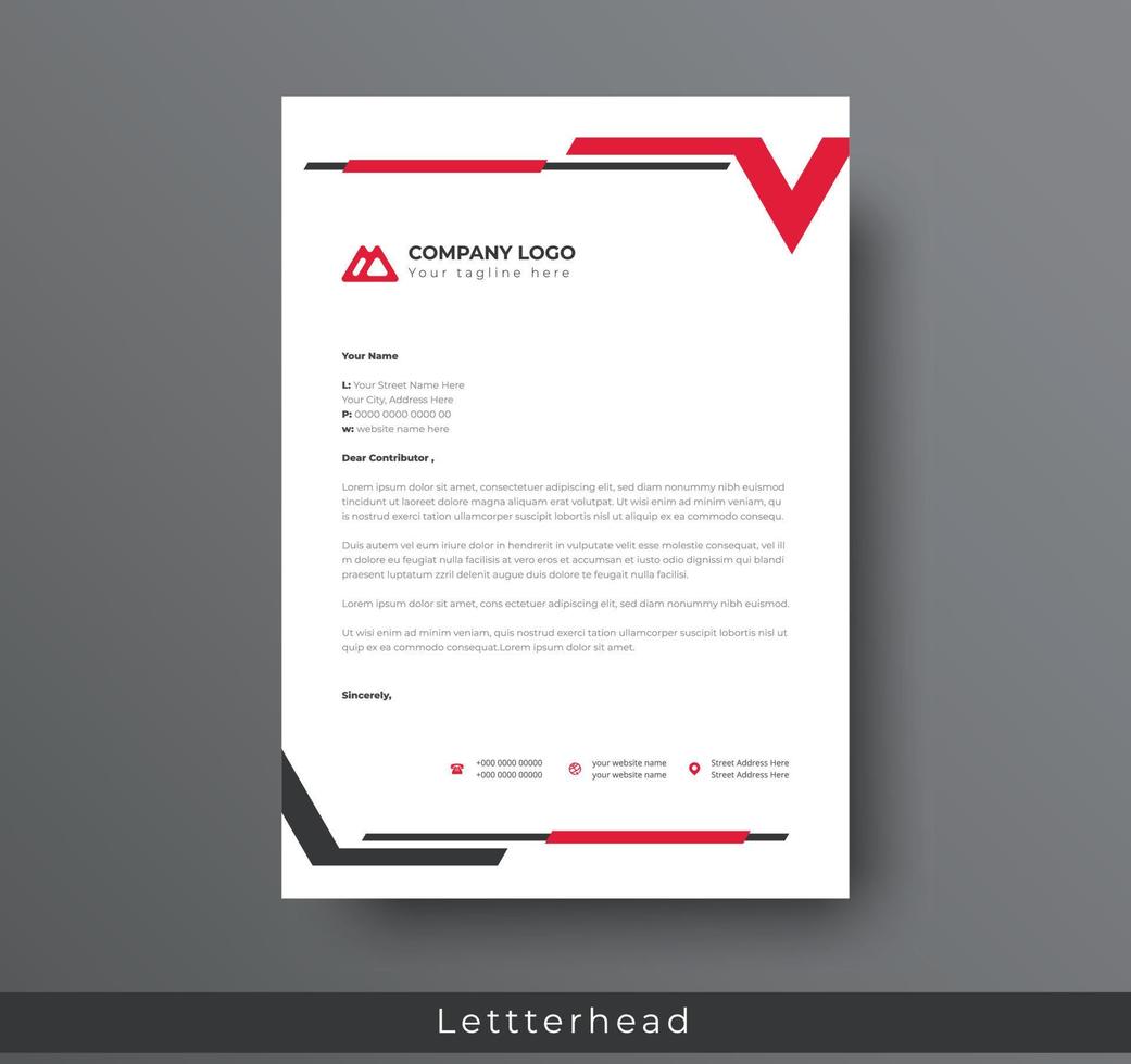 Modern Creative and Clean business style letterhead Design of your corporate project design. set to print with vector illustration. Business letterhead bundle.