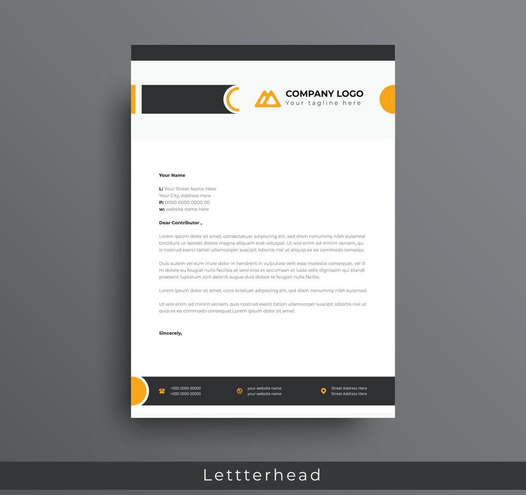 Modern Creative and Clean business style letterhead Design of your corporate project design. set to print with vector illustration. Business letterhead bundle.