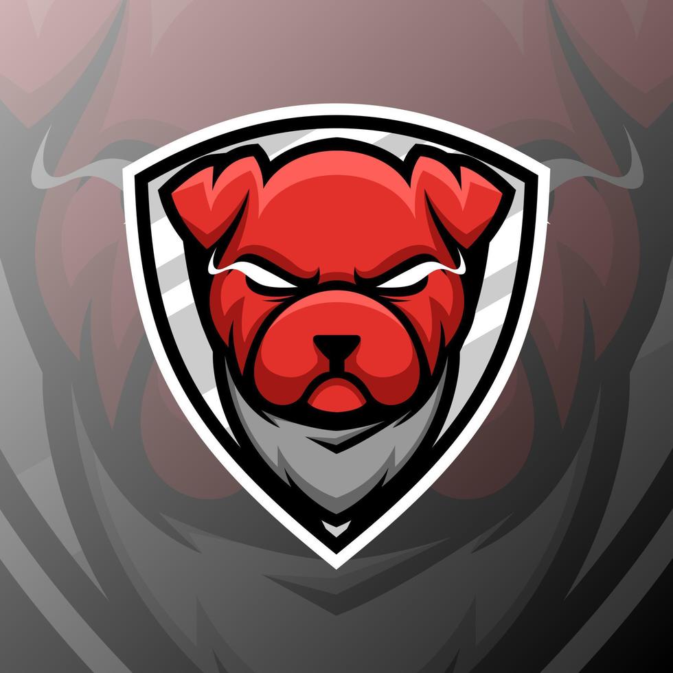 vector graphics illustration of a dog in esport logo style. perfect for game team or product logo