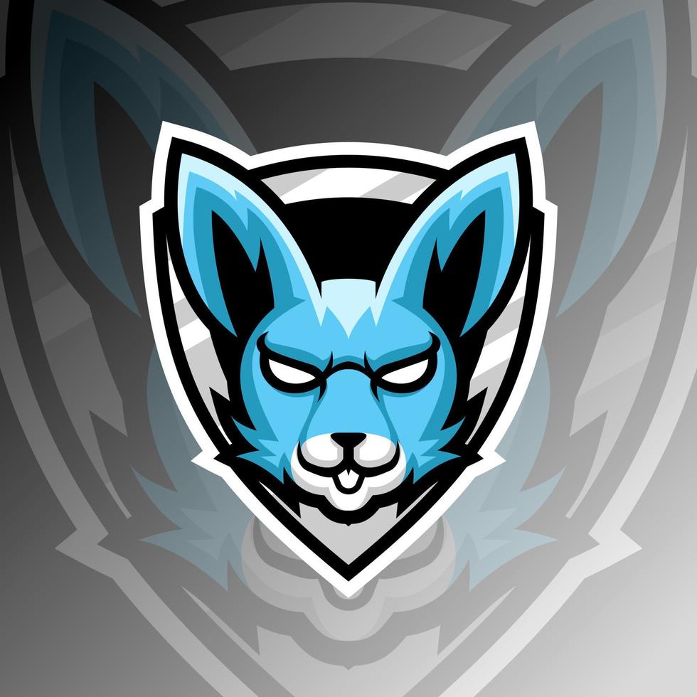 vector graphics illustration of a rabbit in esport logo style. perfect for game team or product logo