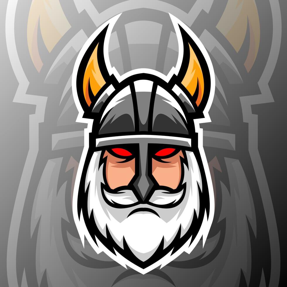 vector graphics illustration of a viking in esport logo style. perfect for game team or product logo