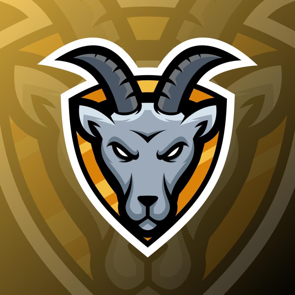 vector graphics illustration of a goat in esport logo style. perfect for game team or product logo