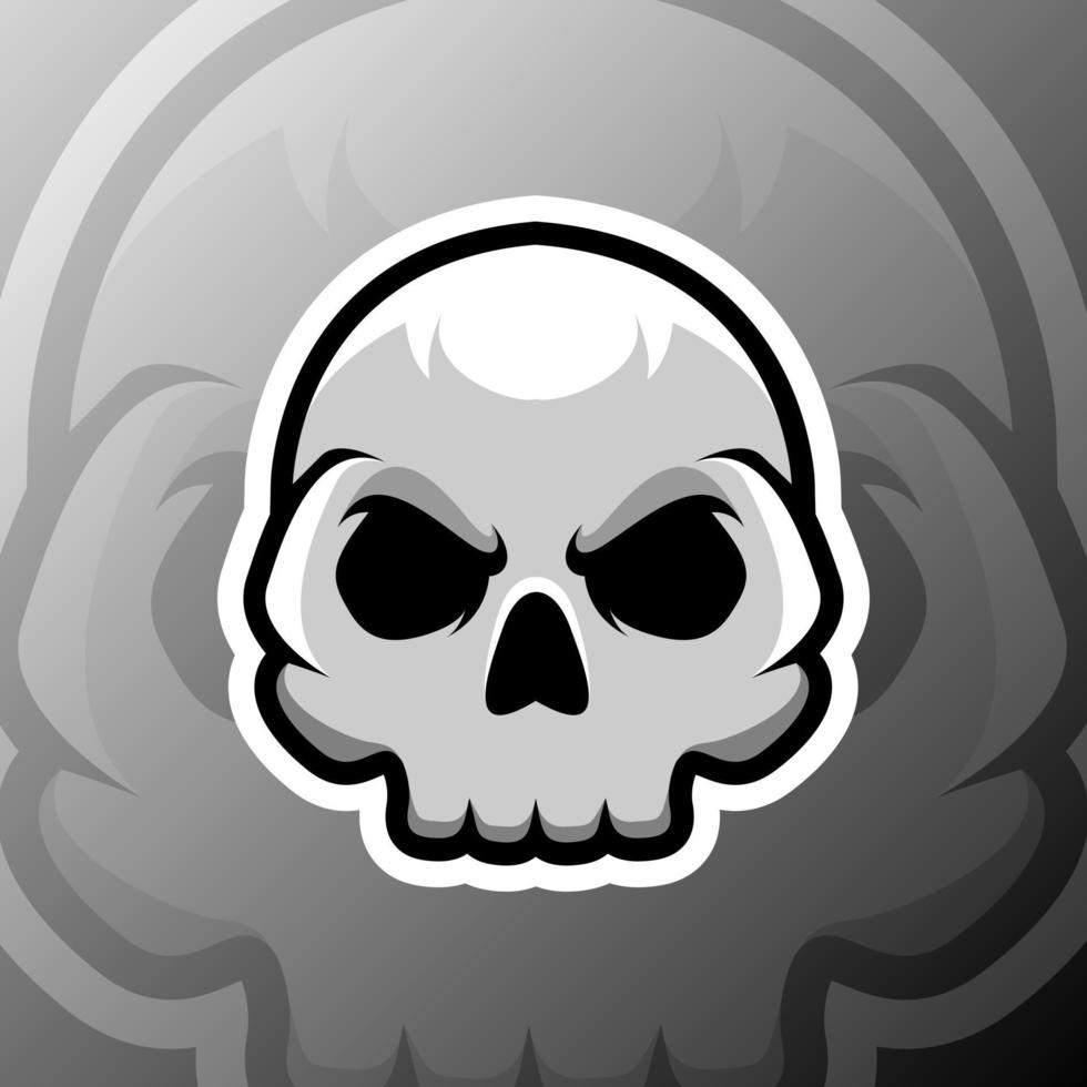 vector graphics illustration of a skull in esport logo style. perfect for game team or product logo