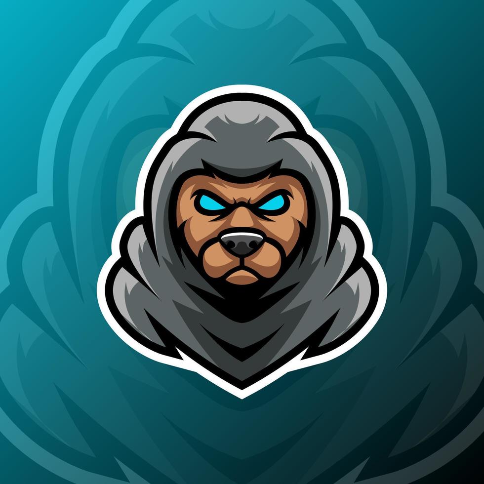 vector graphics illustration of a dog in esport logo style. perfect for game team or product logo