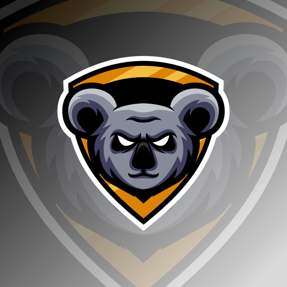 vector graphics illustration of a koala in esport logo style. perfect for game team or product logo