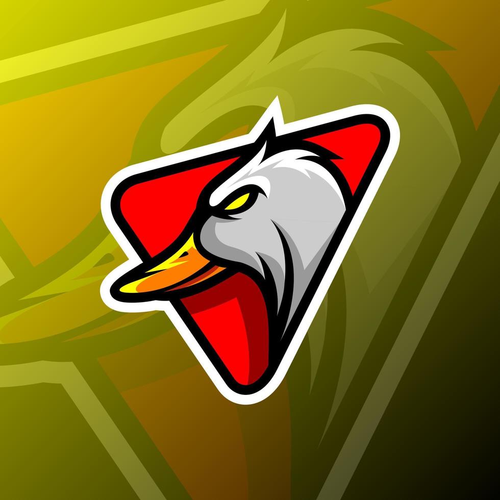 vector graphics illustration of a duck in esport logo style. perfect for game team or product logo