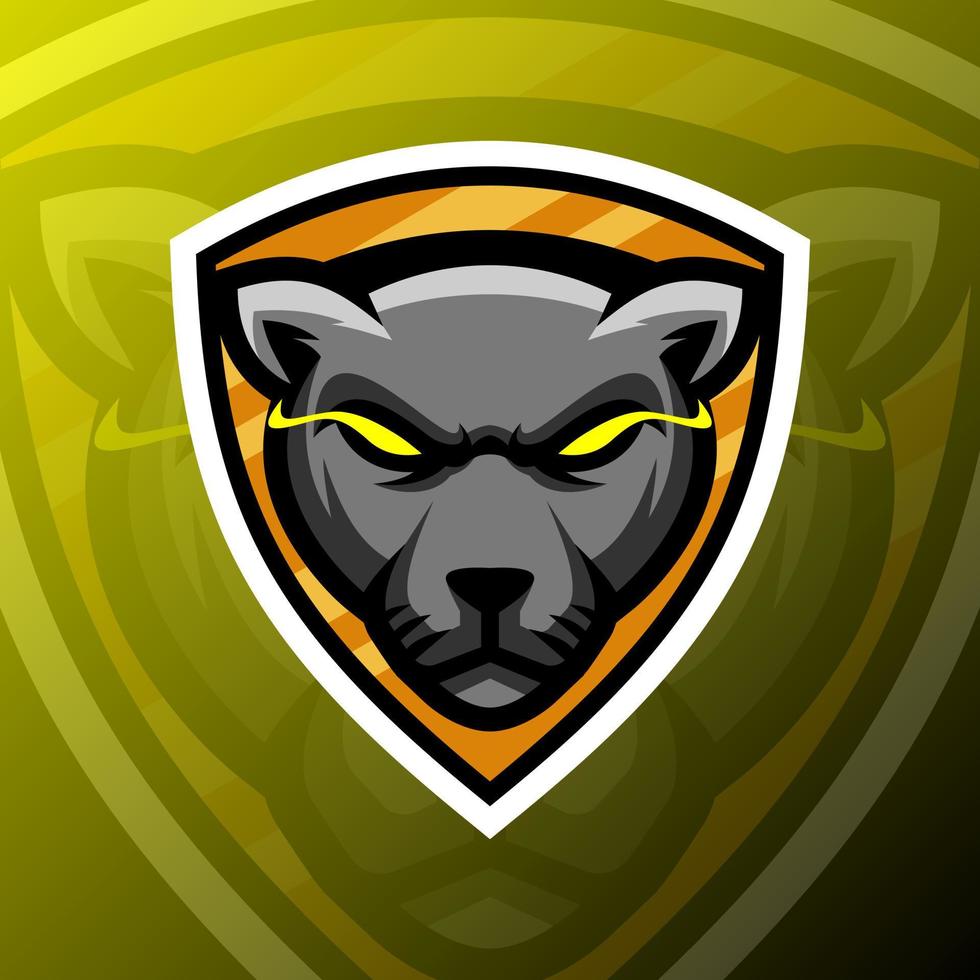 vector graphics illustration of a panther in esport logo style. perfect for game team or product logo