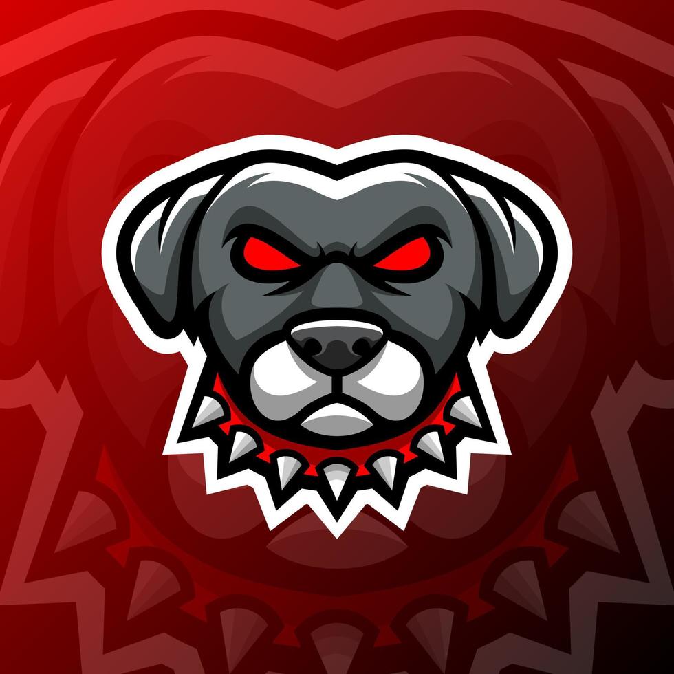 vector graphics illustration of a dog in esport logo style. perfect for game team or product logo