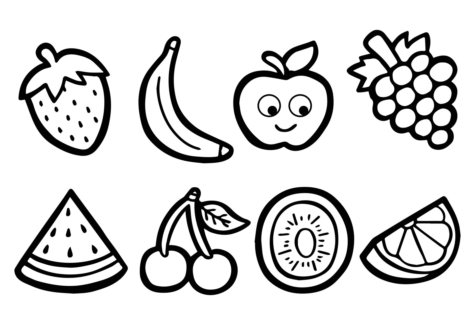 Simple Fruit line icon, doodle fresh fruits vector illustration 8931360