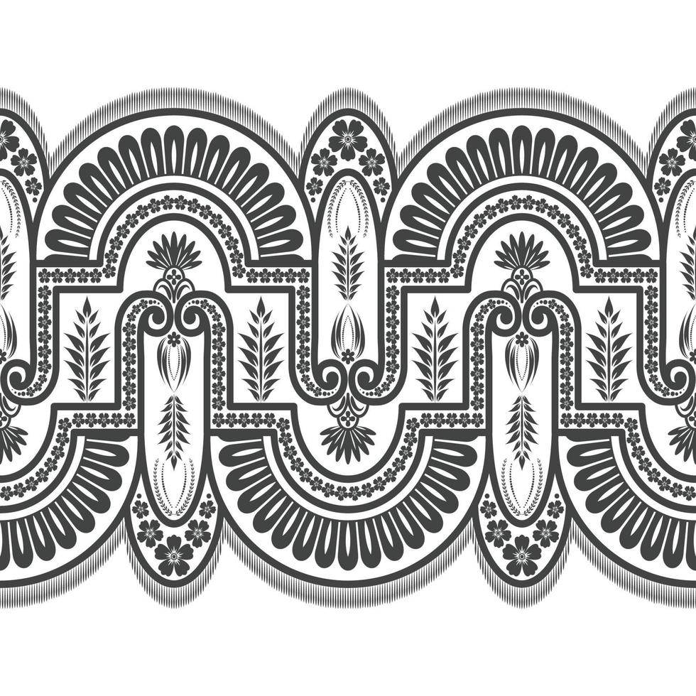 Vertical Seamless pattern lace. vector