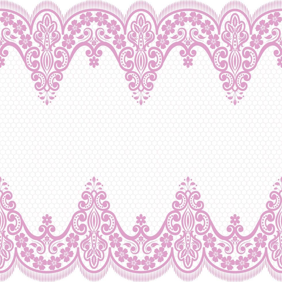 Vertical Seamless pattern lace. vector